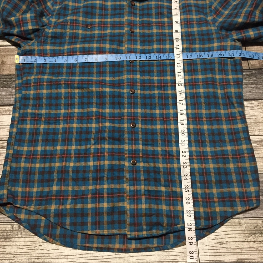 Pendleton Plaid Flannel Elbow Patch Button Up Shi… - image 2
